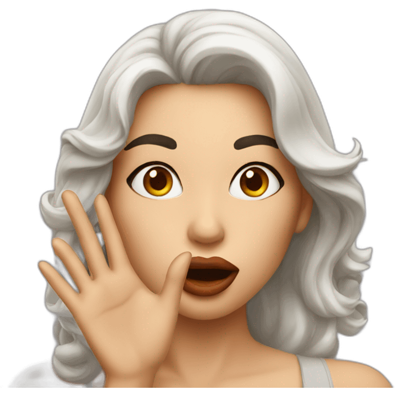 woman blowing kiss emoji