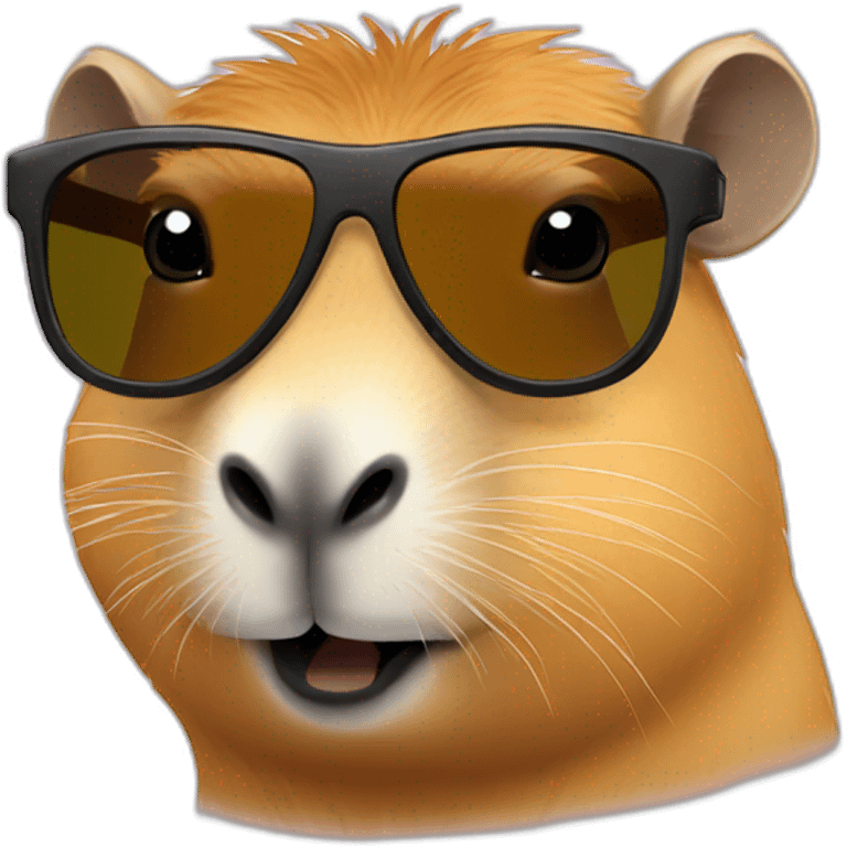 cool capybara with sunglas emoji