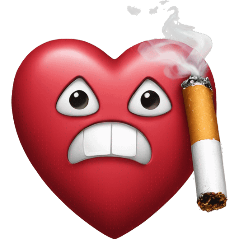 hearts with cigarette  emoji