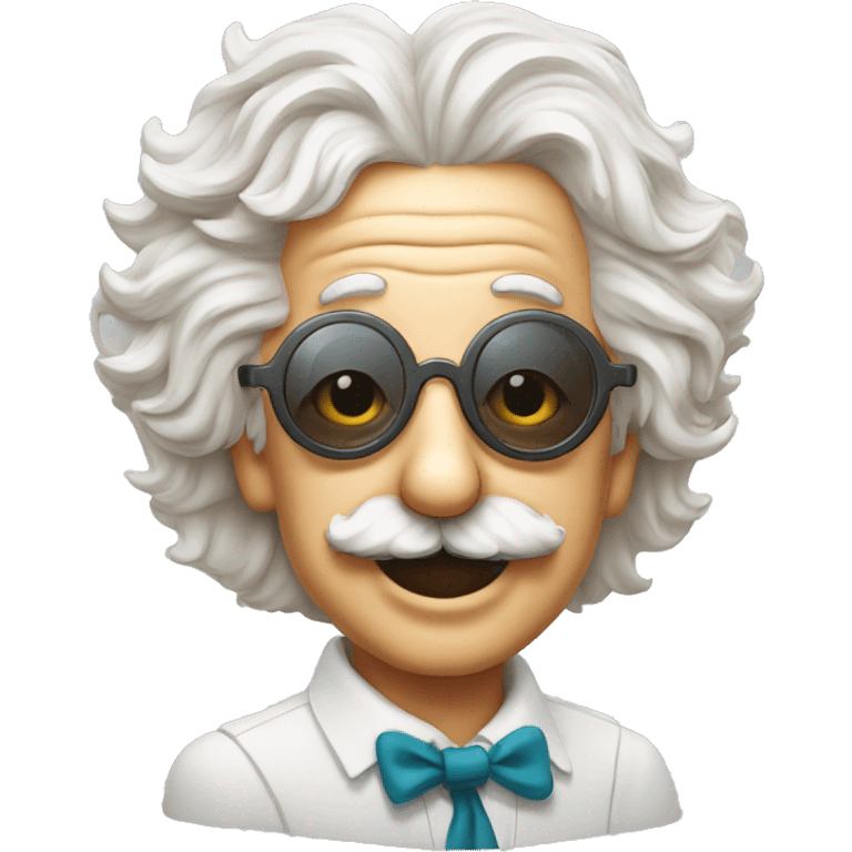 happy albert einstein face with sun glassess emoji