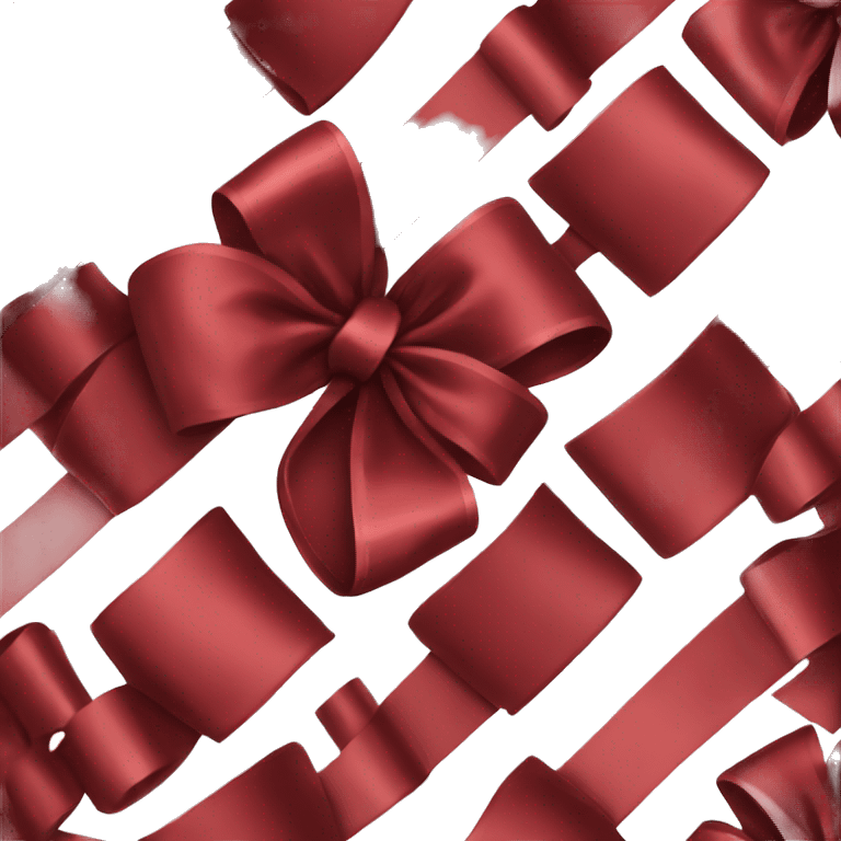 Dark Red ribbon bow emoji