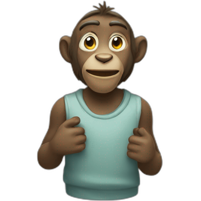 singe qui reve de l'eau emoji