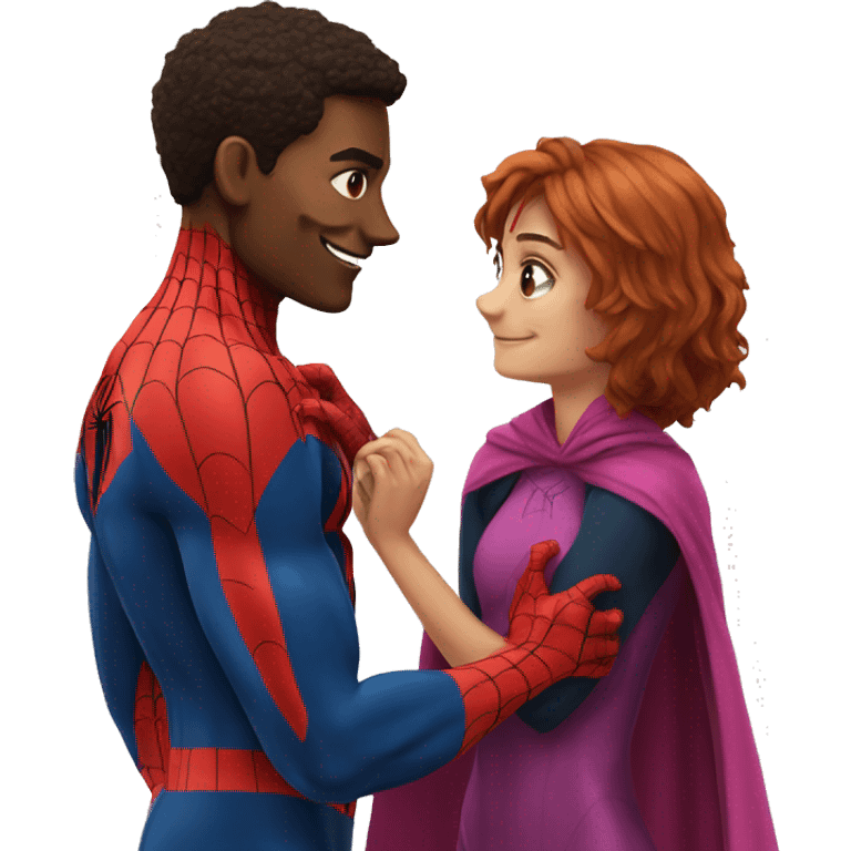 spiderman with « i love yona » emoji