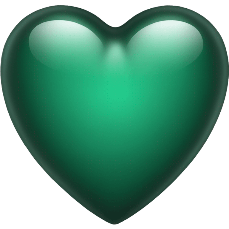 Dark green glass heart  emoji