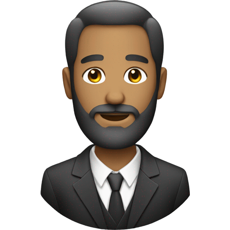 beard man with suit emoji