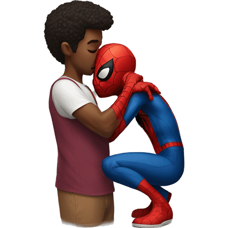 Spider-Man kissing guy emoji