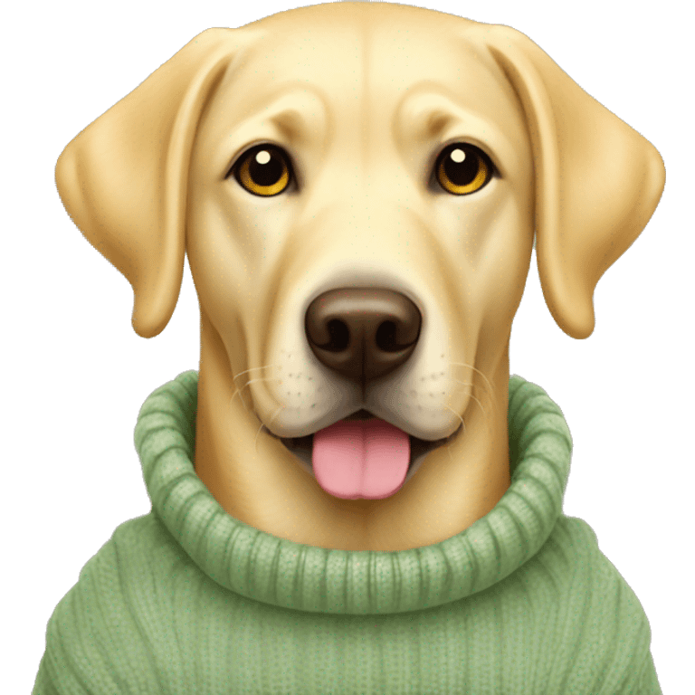 Yellow lab wearing sweater emoji