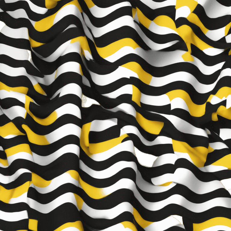 Black , white yellow stripe flag  emoji