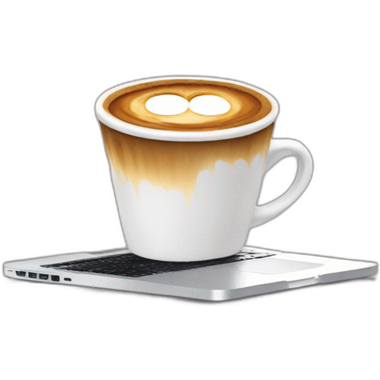 coffee in a macbook emoji