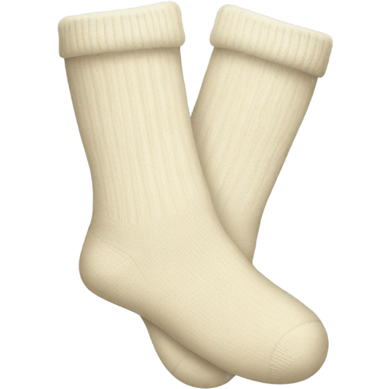 two cream socks  emoji