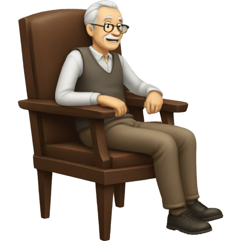 Old man in a chair emoji