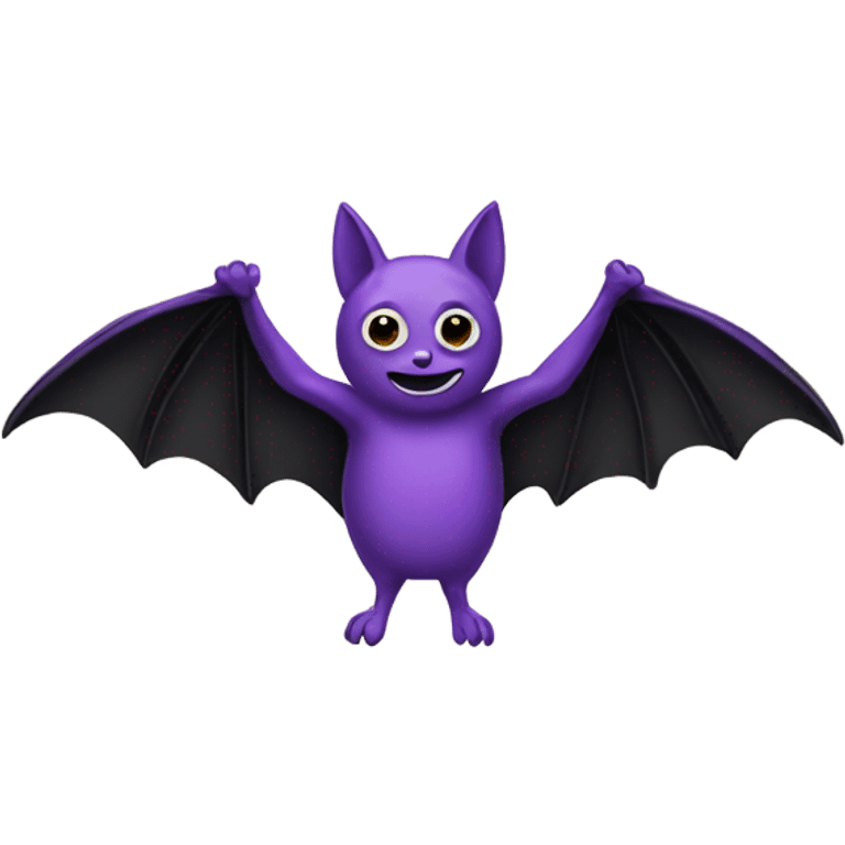 Purple and black bat  emoji