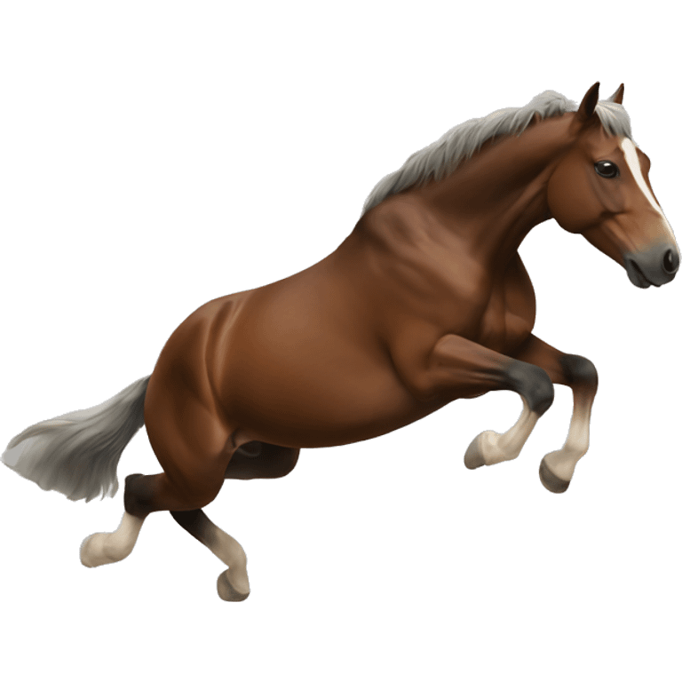 horse doing a blackflip emoji