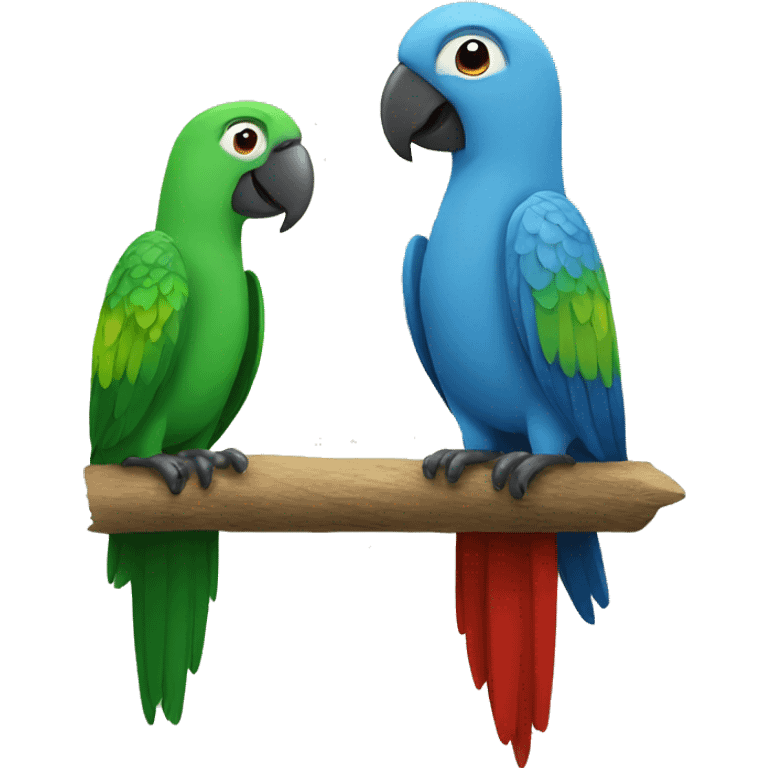 Parrot meeting emoji