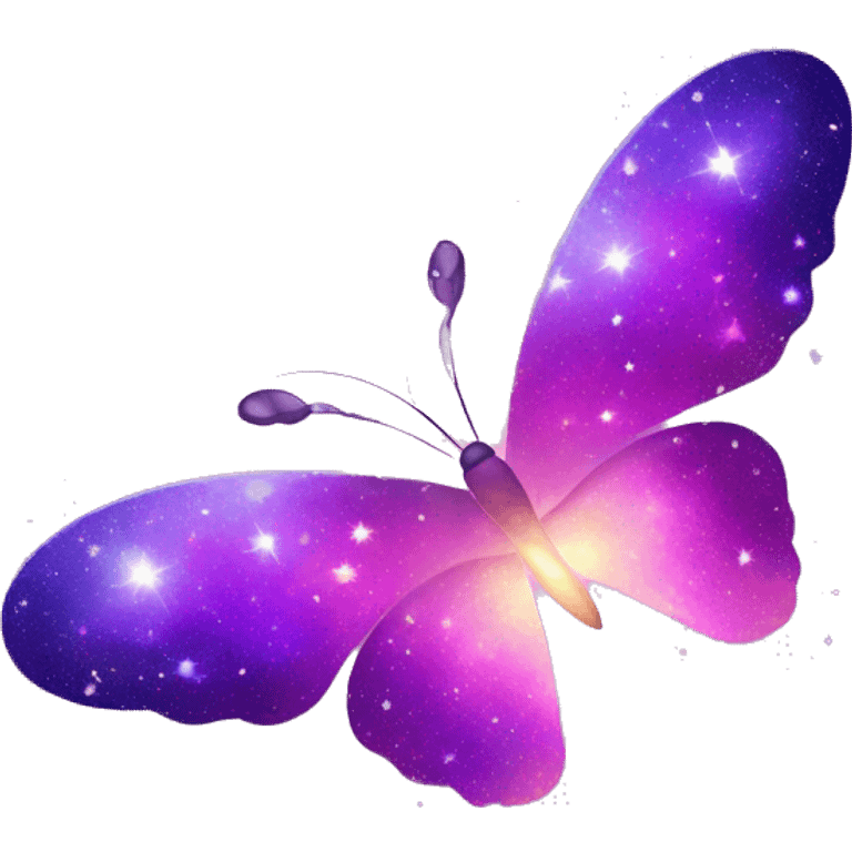 sparkly starry glowing purple-gradient nebula galaxy butterfly emoji