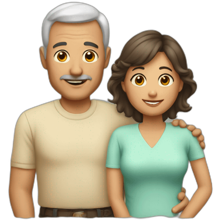 My dad with mom emoji