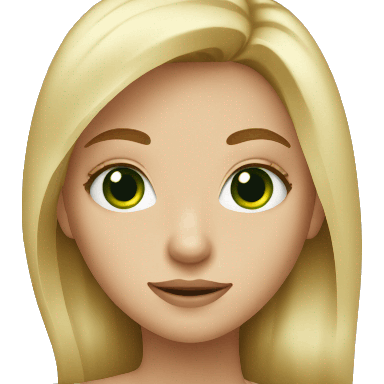 blonde girl with green eyes emoji