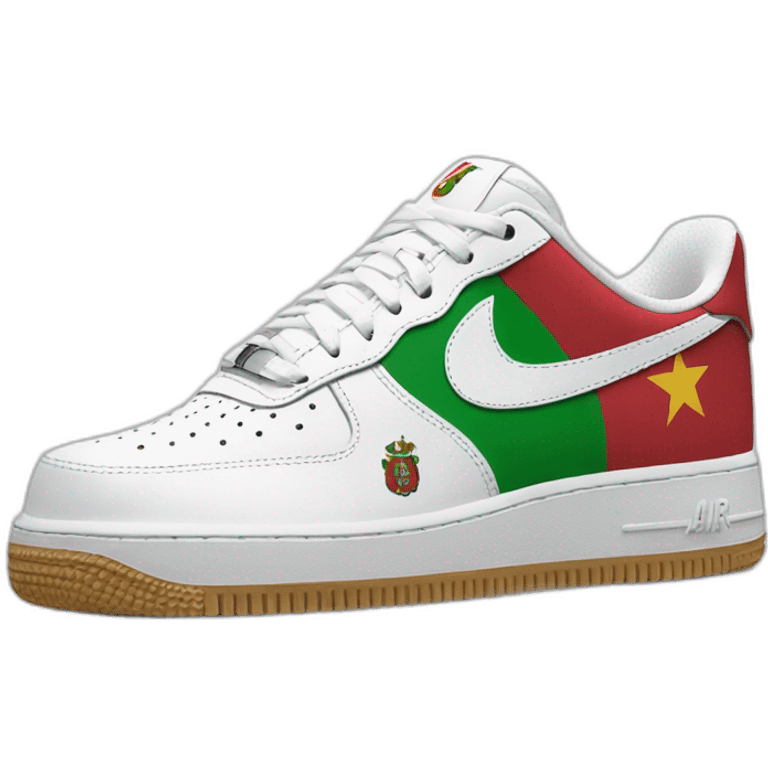 nike air force 1 with portugal flag emoji