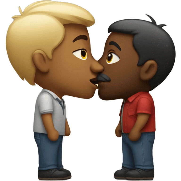 men kissing emoji