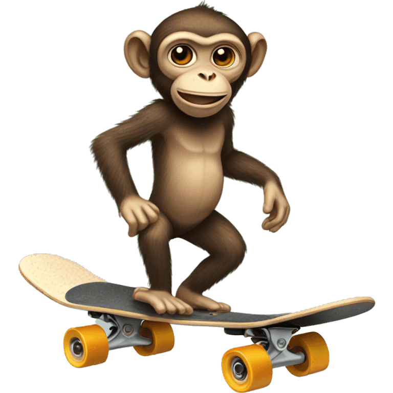 Monkey on a skateboard  emoji