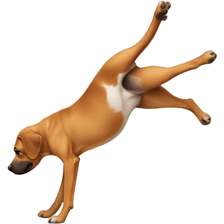 Dog doing handstand  emoji