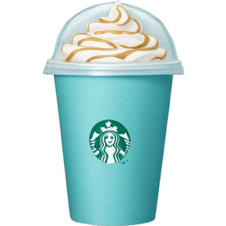 Light blue Starbucks cup emoji