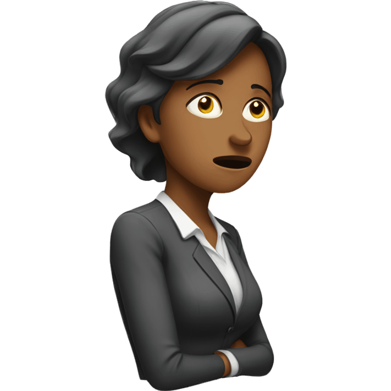 stressed lady emoji