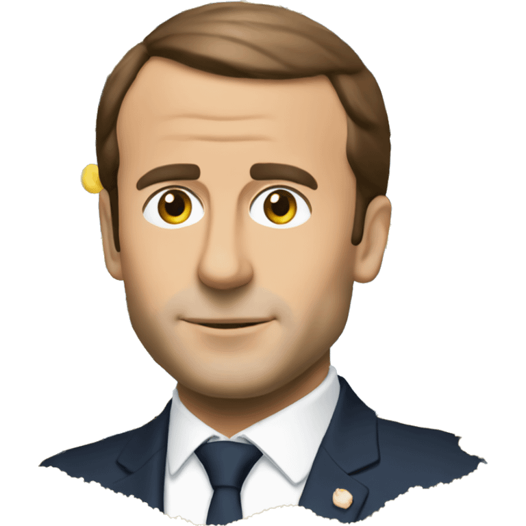 Macron devant un couscous emoji