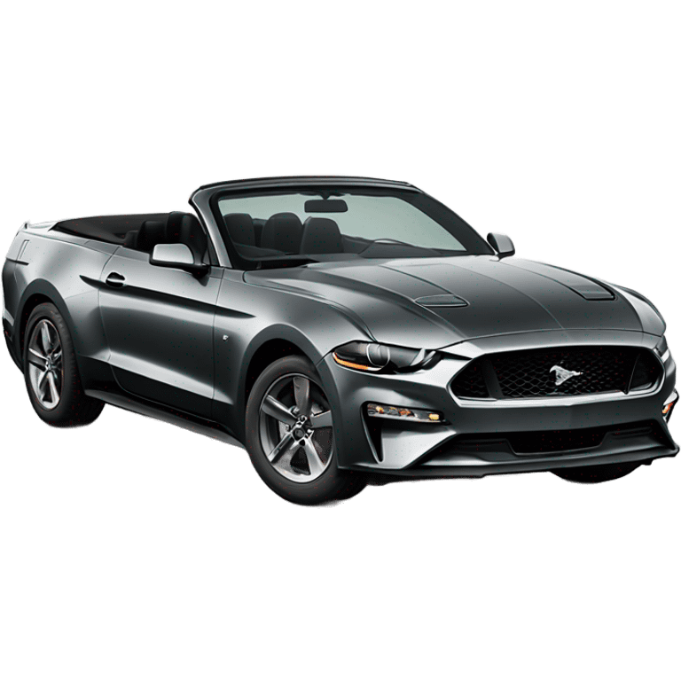 2018 gun metallic mustang convertible  emoji