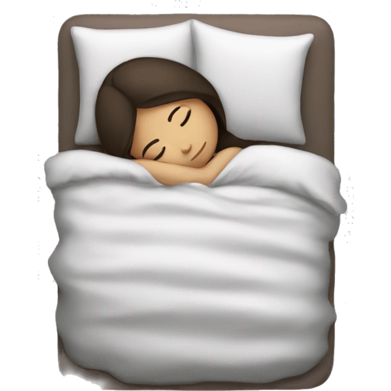 Brunette girl sleeping emoji