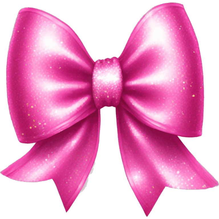 Sparkly pink bow emoji