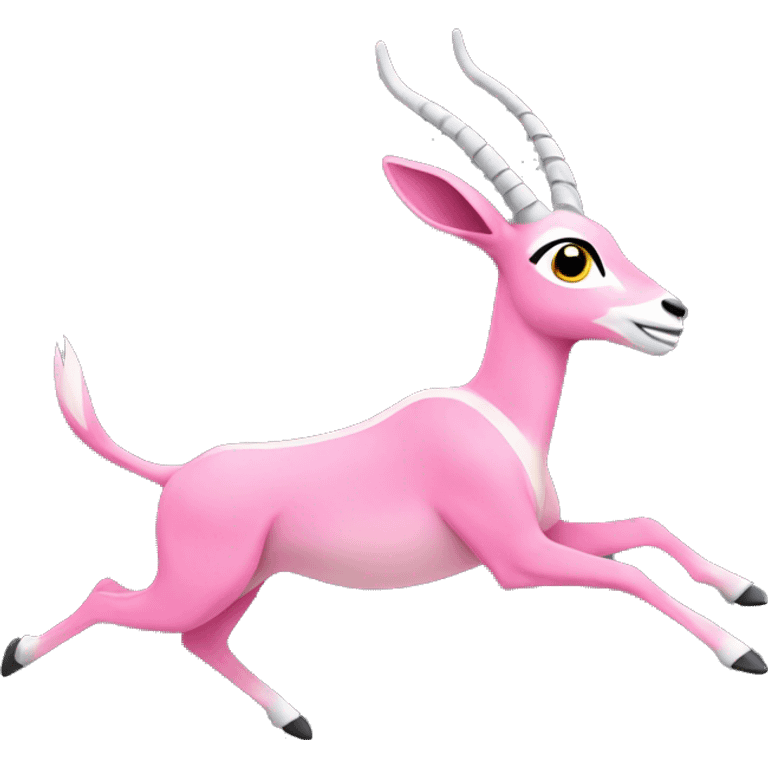 Pink gazelle running emoji