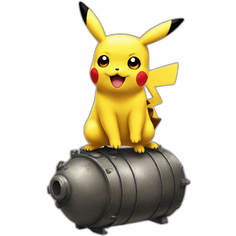 Pikachu sur Tortank emoji