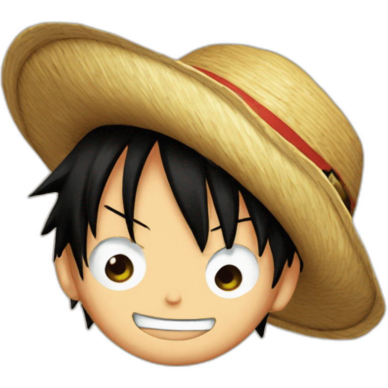 Luffy from One Piece with his strawhat emoji