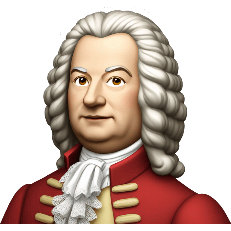 johann sebastian bach standing with red jacket emoji