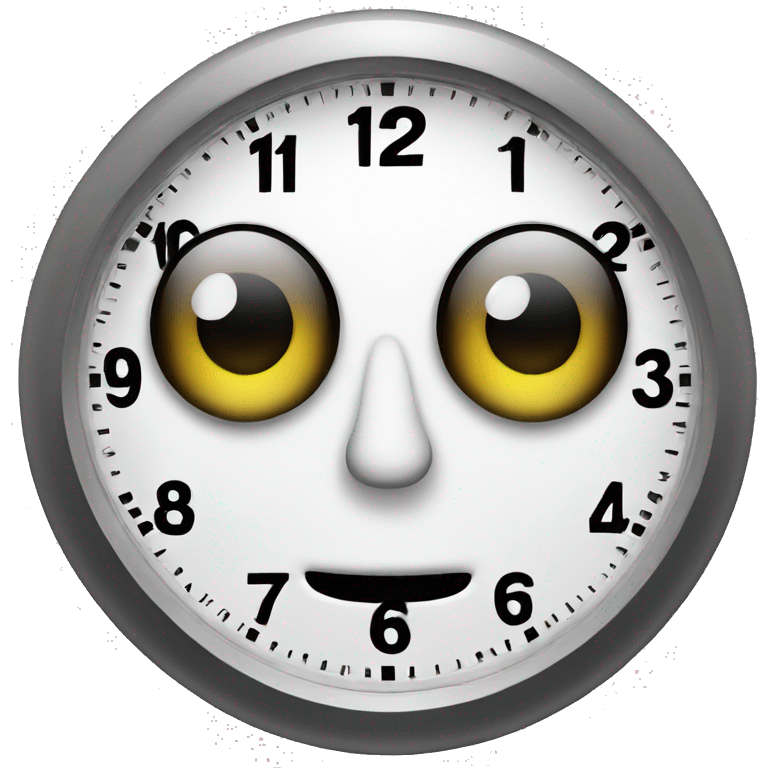 clock with eyes emoji