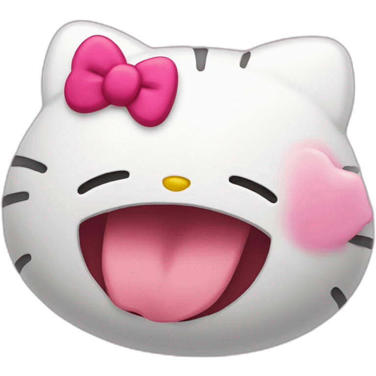 hello kitty farting emoji