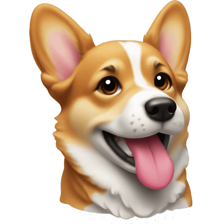 corgi blowing a kiss emoji