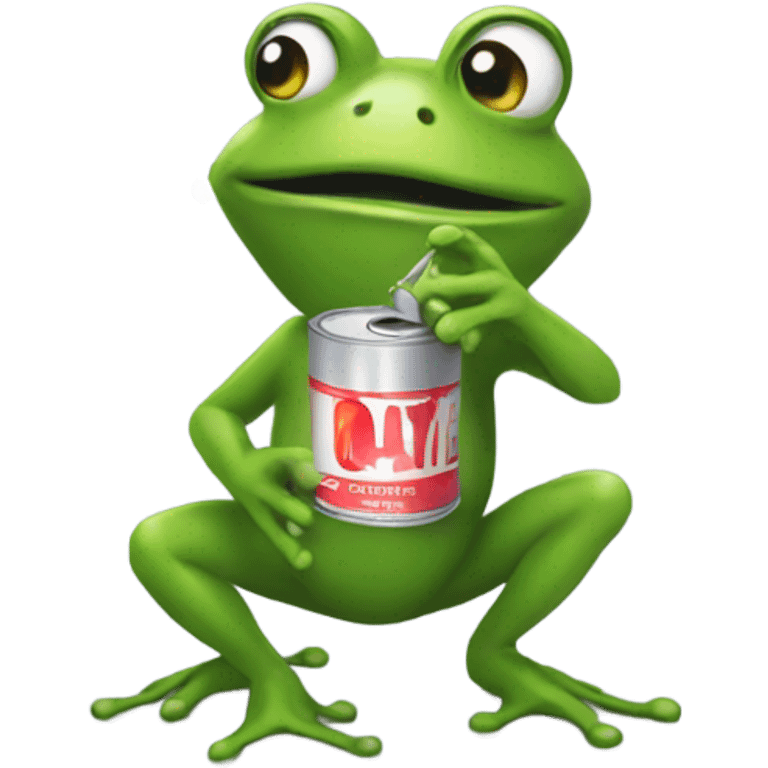 Gorgeous female Frog with a can of spray paint  emoji