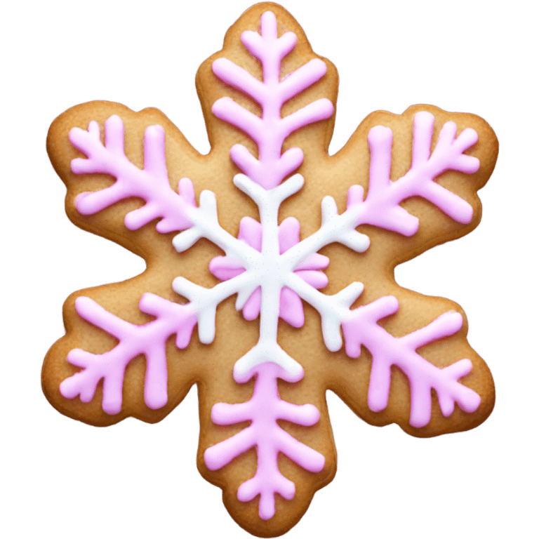 pink snowflake cookie  emoji