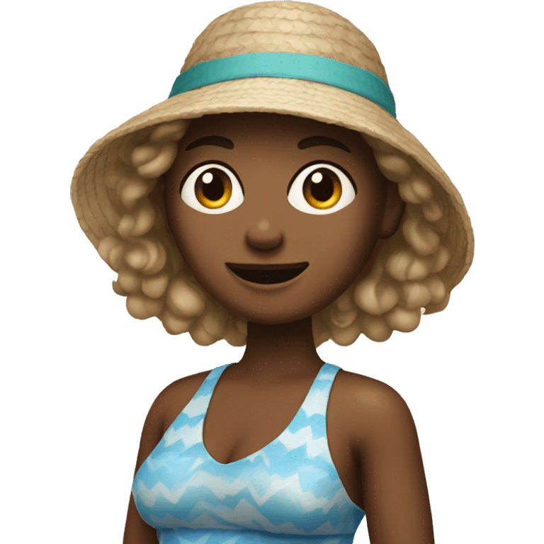 The woman who went to the beach emoji