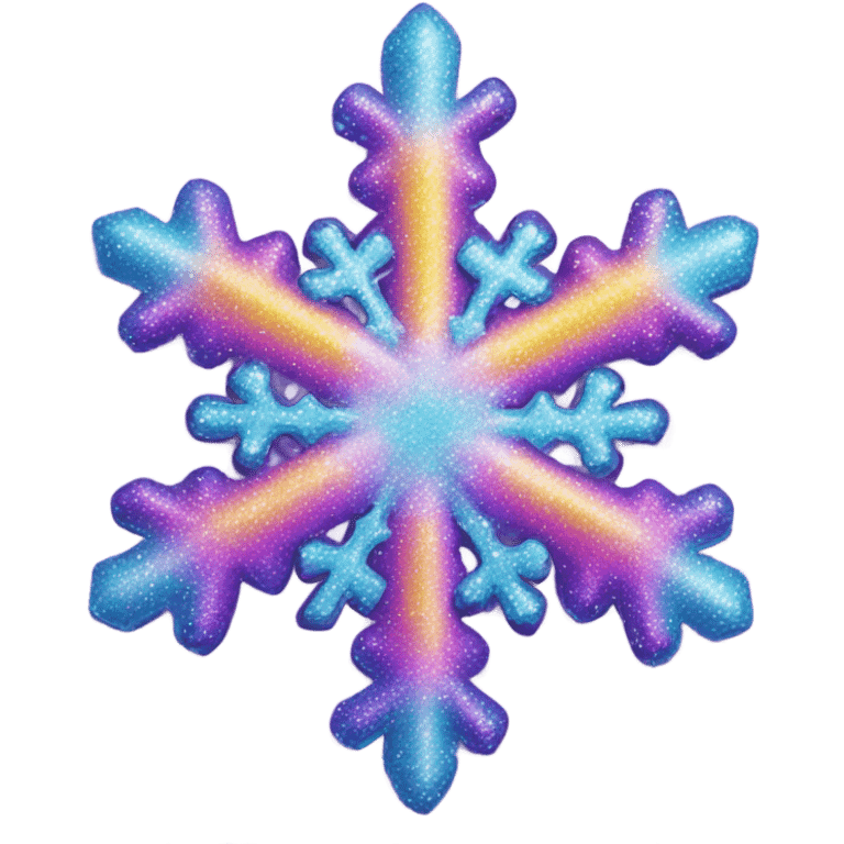 Lisa frank glitter snow flake  emoji