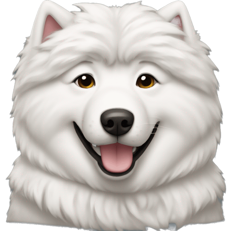 Samoyed wearing a hoddie emoji