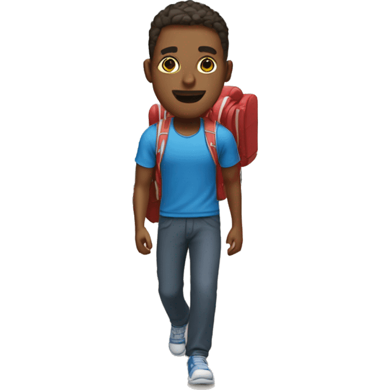 a man goes to physical education at school emoji