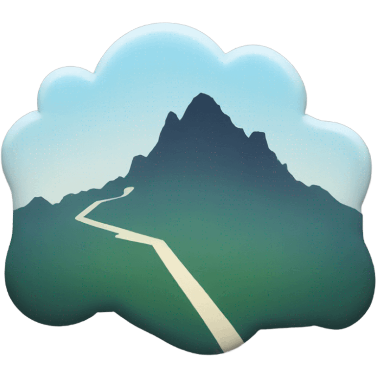 location pin with mountain inside emoji