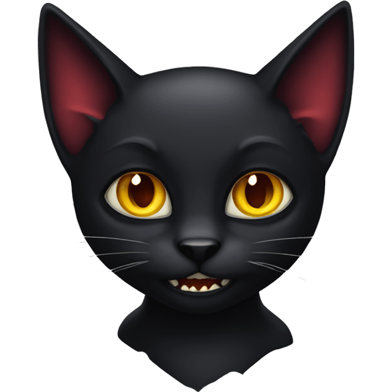 Black vampire cat emoji