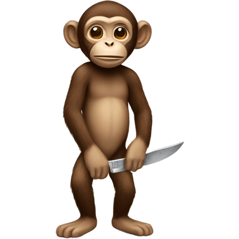 Monkey with knife emoji