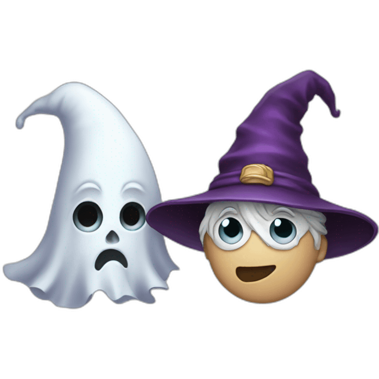 ghost and wizard together emoji