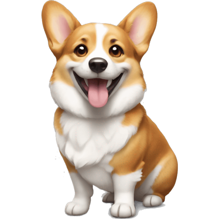 Corgi smiled  emoji