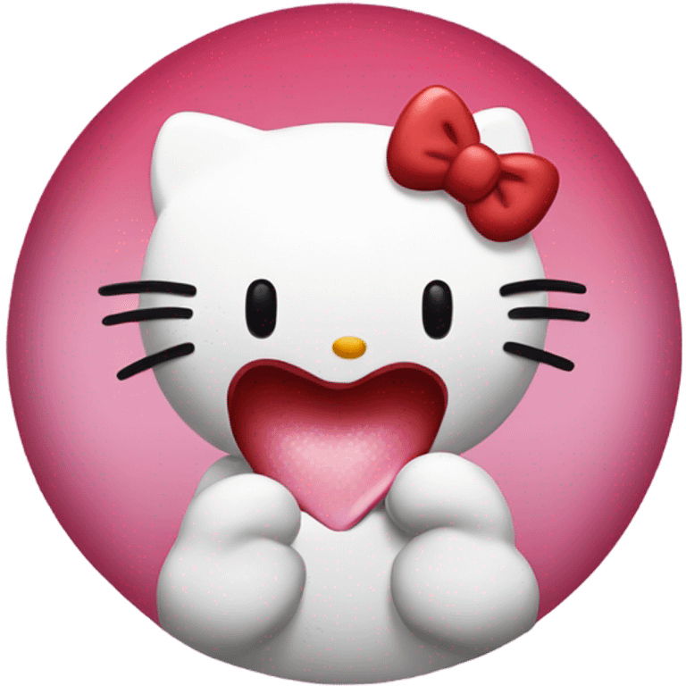 Hello kitty kiss emoji